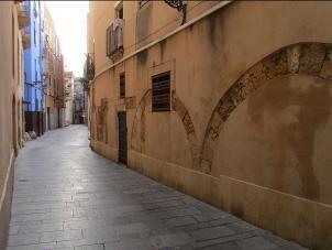 de la Part Alta de Tarragona. Plaça del Fòrum y calles adyacentes Plaça de les Cols y c/ Merceria Pla St.
