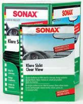Interior and glass Interiores y ventanas SONAX Clear view cloth Cleaning cloth for all glass surfaces in car interiors. Contains cleaning and drying cloth. Cleans without streaks.