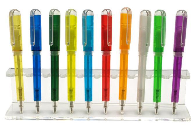 Bolígrafos Plástico Jumbo Traslúcido B02T Material: ABS Traslúcido. Color: Todos los Colores. Tinta: Negra.