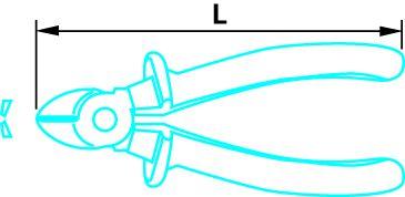 Longitud Capacidad corte alambre blando (Ø mm) Capacidad corte alambre duro (Ø mm) Capacidad corte cable (Ø mm)