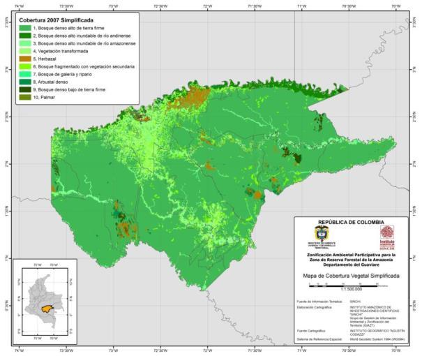 Territorio deforestación (ha) Zona sustraída 442.