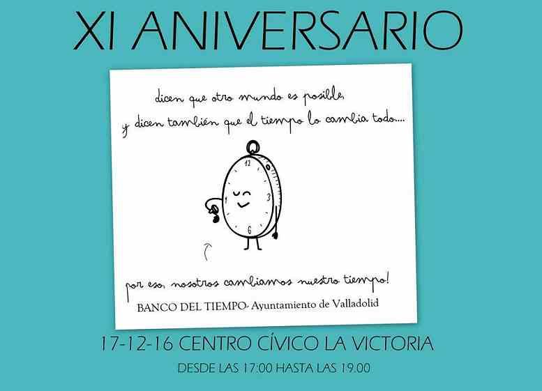 XI anys del Banco del Tiempo de Valladolid El Banco del Tiempo de Valladolid cumple 11 años de vida, de intercambios, de servicios.