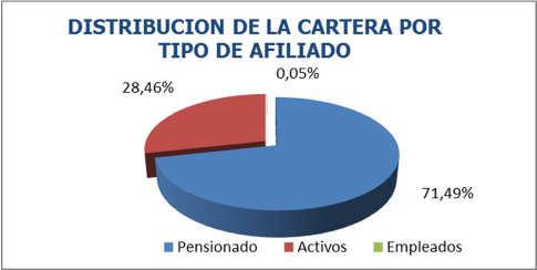 372 100% DISTRIBUCION DE CARTERA POR TIPO DE AFILIADO Pensionado 10.274 71,49% Activos 4.