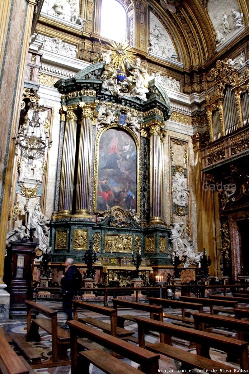Capilla de San Ignacio- Altar de Andrea Pozzo Tras el lienzo de Pozzo aparece cca.