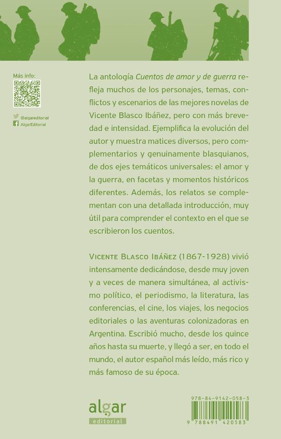 Propuesta didáctica referida al libro Cuentos de amor y de guerra (ISBN: 978-84-9142-058-3)