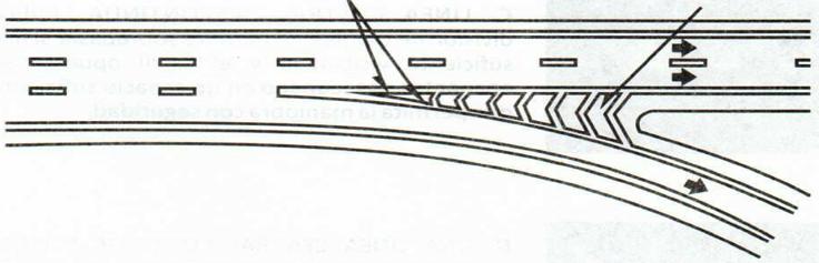 20 H) ZONAS O ÁREAS NEUTRAS Son líneas diagonales entre línea(s) continuas que sirven para separar carriles; está prohibido circular sobre ellas y también
