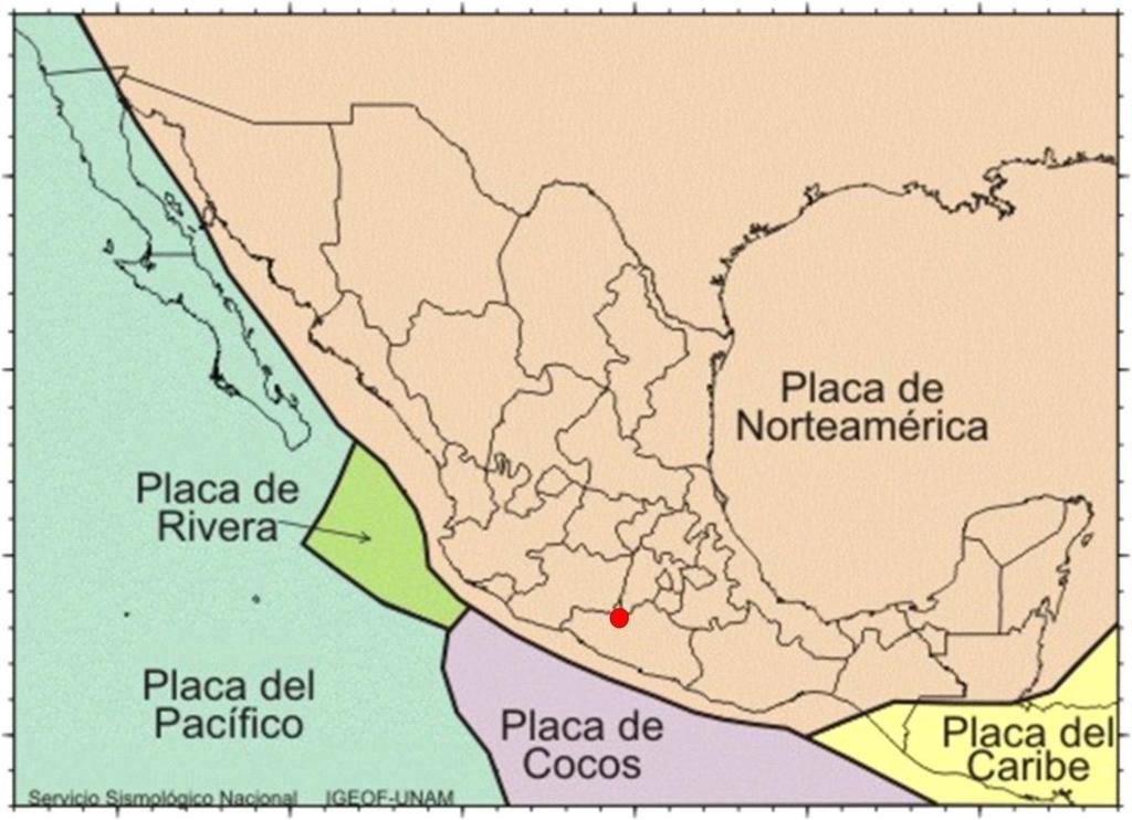 Sismicidad en el estado de Guerrero. Figura 4. Tectónica de la República Mexicana. En el Estado de Guerrero se registra alrededor del 25% de la sismicidad que ocurre en territorio mexicano.