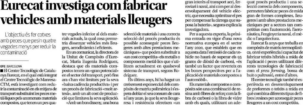 Regió7 Barcelona Prensa: Tirada: Difusión: Diaria 7.024 Ejemplares 5.