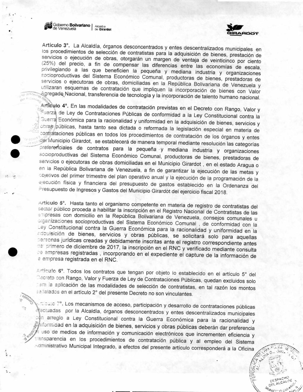 Jad Gobierno Bolivariano I Axad ami. de Venezuela f cle Gltardot 301F % can:lrhliabtiv' Artículo 3.