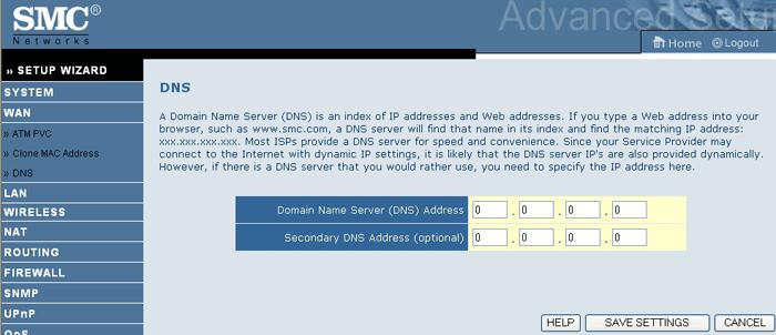 DHCP Server: activar o desactivar el servidor DHCP o servidor de ips dinámicas (por defecto activado).