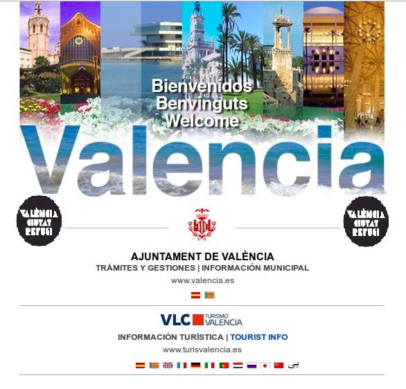 Esta es la página de bienvenida del Ayuntamiento de Valencia.