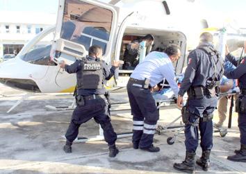 - El helicóptero de la Secretaría de Seguridad Pública del Estado realizó la