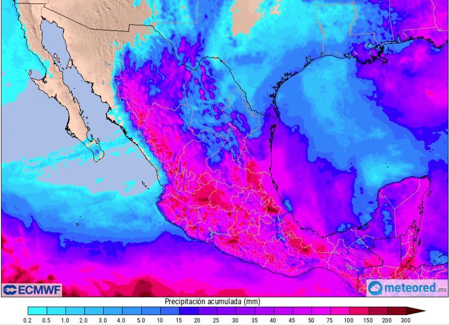 Panorama general Principales sistemas meteorológicos que ocasionarán lluvias los próximos 10 días: (1) Onda Tropical No.