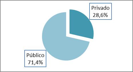 Figura N 1: Distribución de N Personas por Tipo de Centro. Código de campo cambiado El 28.6% de los casos fue atendido en centros privados en convenio, mientras que el 71.