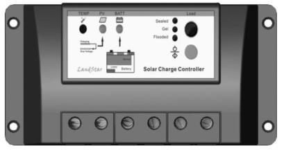 EPSOLAR LS1024 / LS1524 / LS2024 -Controlador de carga FV- Especificaciones eléctricas Voltaje nominal de sistema 12 / 24 Vdc * Voltaje máximo de paneles FV 50V Corriente nominal de carga / descarga