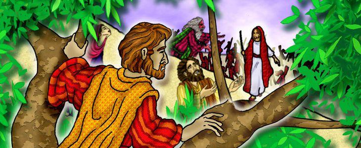 Zaqueo Lucas 19, 1-10 Descarga la imagen en el tamaño que quieras: Normal Grande Evangelio En aquel tiempo entró Jesús en Jericó y atravesaba la ciudad.