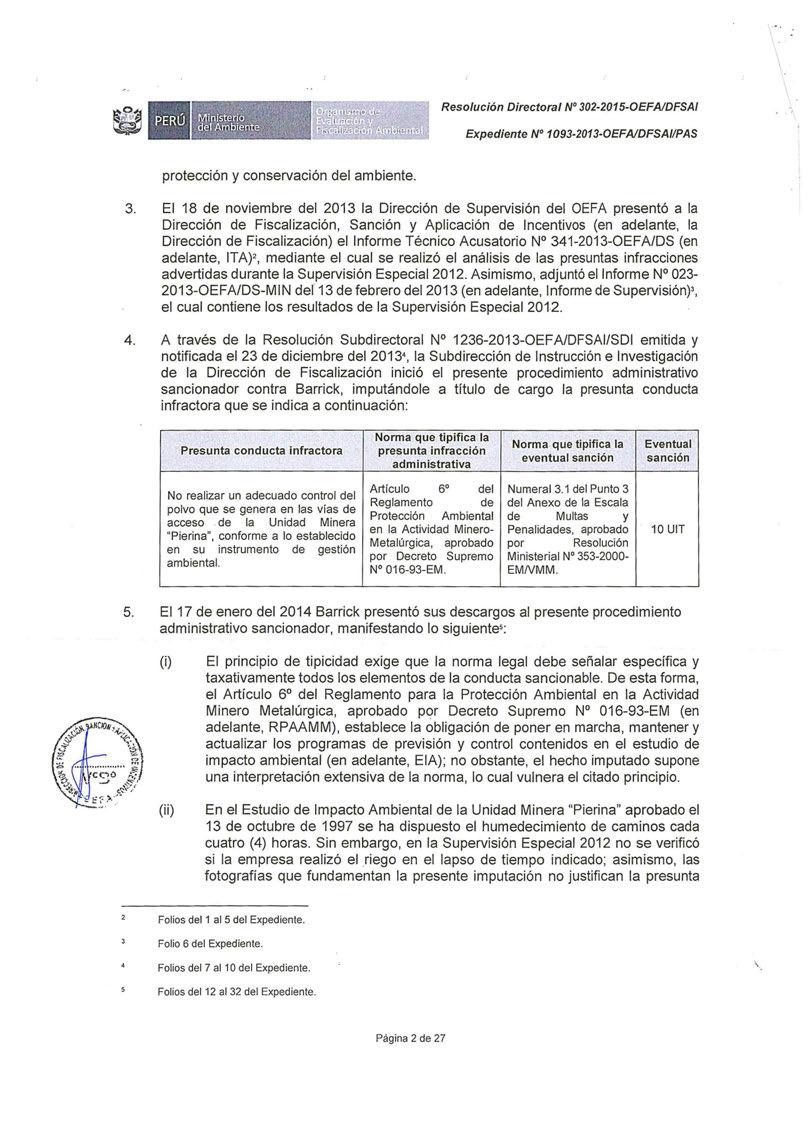 \\ Expediente Nº 1093-2013-0EFAIDFSAI/PAS protección y conservación del ambiente. 3.