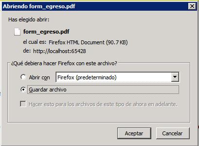3.2.2 FORMULARIO DE EGRESO Una vez hecho clic en documento.
