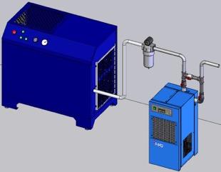 2- ECONÓMICO ] Los secadores AMD están diseñados para combinarse con los caudales estándard de los compresores de aire.