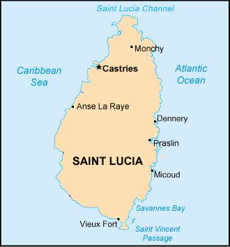 Ficha logística de Santa Lucia Santa Lucía es un país insular ubicado en las Antillas Menores conformadas por Antigua y Barbuda, Barbados, Dominica, Granada, San Cristóbal y Nieves, San Vicente y las