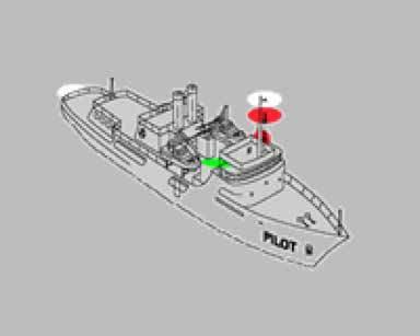 Regla 29: Embarcaciones de práctico a) Las embarcaciones en servicio de practicaje exhibirán: i) en la parte superior del palo de más a proa, o cerca de ella, dos luces todo horizonte en línea