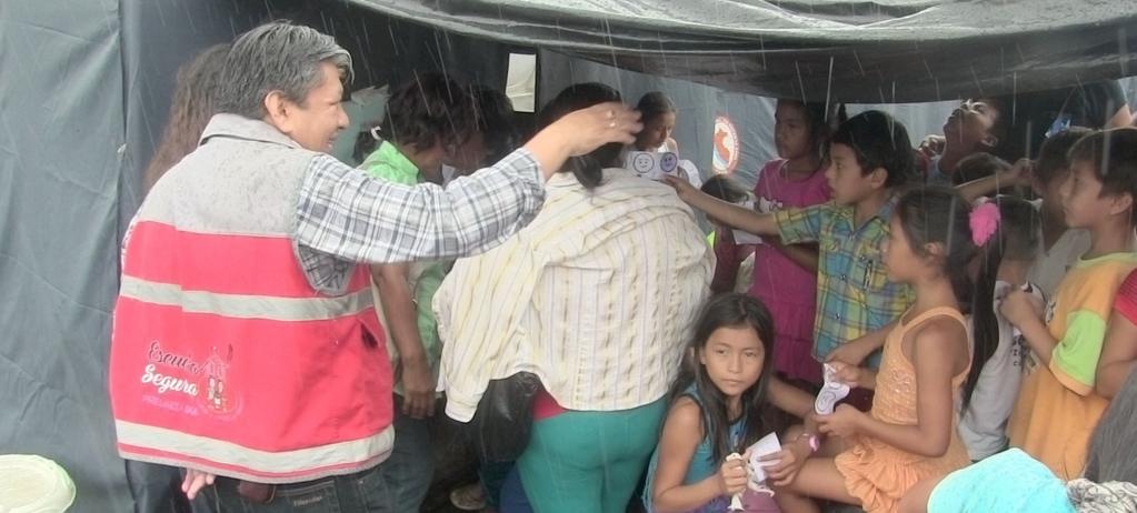 DREL INSPECCIONA ACTIVIDADES DE SOPORTE SOCIO- EMOCIONAL EN ALBERGUES TEMPORALES GORE Loreto se preocupa por situación de niños afectados por las inundaciones.