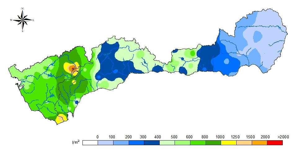 Informe Hidrológico Marzo 218 Mapa de Precipitación