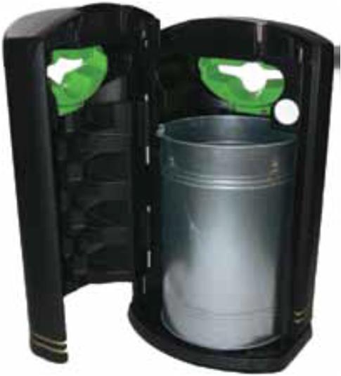 r e c i c l a j e e x t e r i o r Pioneer El Pioneer con su capacidad para 130 litros se puede utilizar en exteriores como recipiente de basura o contenedor de reciclaje.