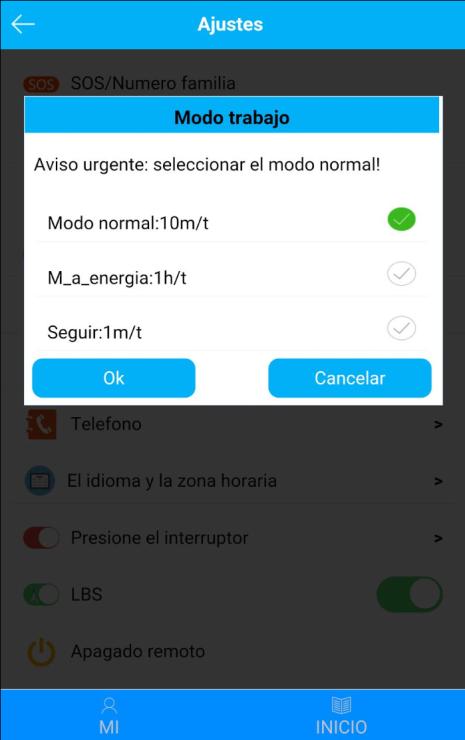 Ajuste de alertas de SMS : El usuario puede configurar que el reloj envíe alertas