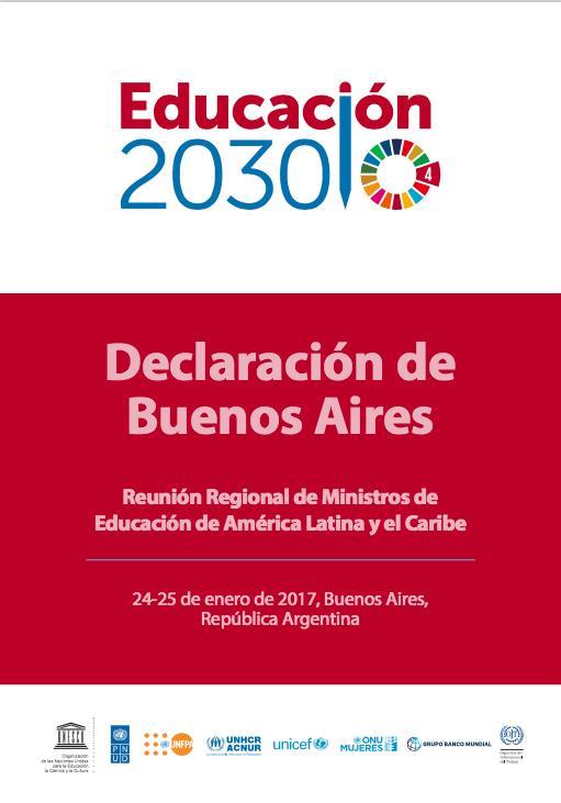 Enero de 2017: Reunión Regional de Ministros de Educación, Buenos Aires, Argentina