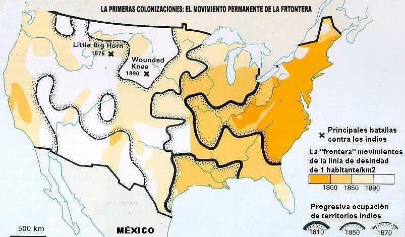 Esquema geo-histórico 6 Las primeras colonizaciones. Movimientos permanentes de la frontera.