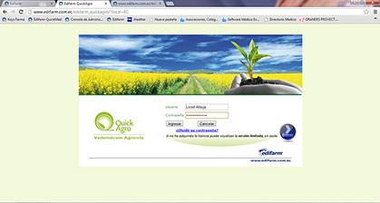 Bienvenido a QuickAgro, para acceder a su licencia en línea siga los siguientes pasos: 1. Ingrese a la página web de Edifarm & Cía.