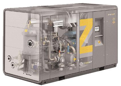 1 Circuito de un compresor ZR Full Feature exento 3 2 5 de aceite con secador de adsorción IMD integrado 8 7 secador integrado elemento de compresión filtro de aire 6 9 4 refrigerador colectores de