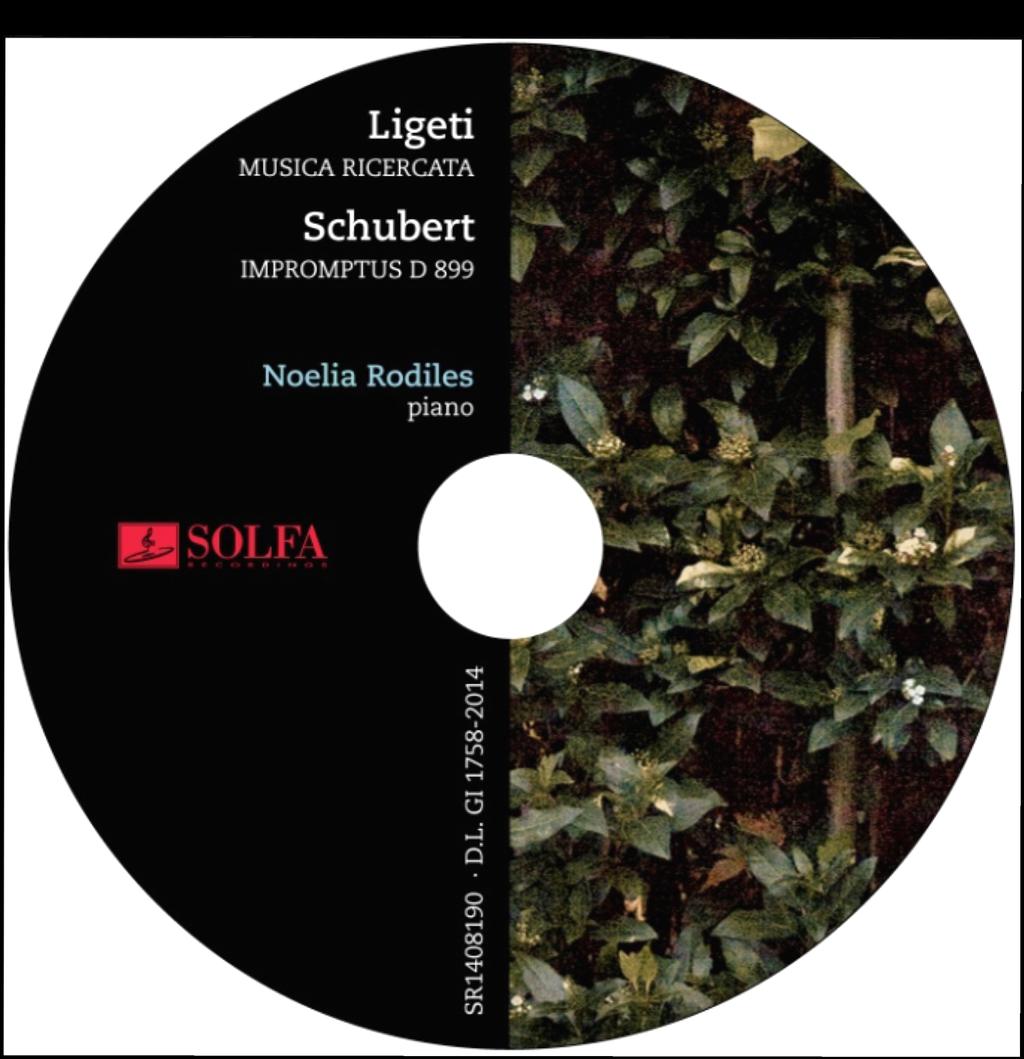 DISCOGRAFÍA NOELIA RODILES: LIGETI / SCHUBERT El primer disco como solista de Noelia Rodiles incluye dos de las obras predilectas de la intérprete asturiana: la Musica ricercata de György Ligeti,