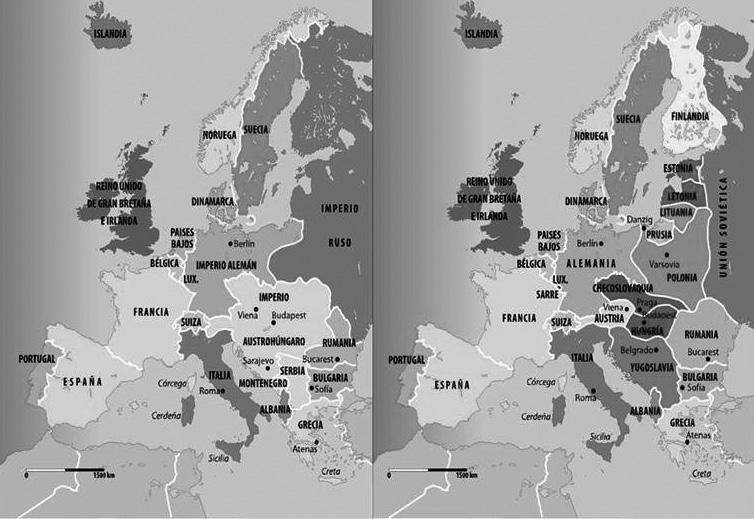 Historia, Geografía y Ciencias Sociales EJEMPLO Europa antes de la Primera Guerra Mundial Europa después de la Primera Guerra Mundial Fuente: http://www.cepazahar.