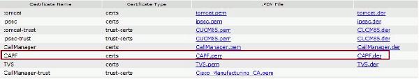 LSC 5. Encuentre el certificado, Cisco_Manufacturing_CA o CAPF. Descargue el archivo del.pem y sálvelo como archivo de.txt 6.
