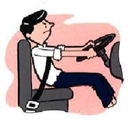 Regule el asiento de su auto, de forma tal, que le permita mantener las rodillas