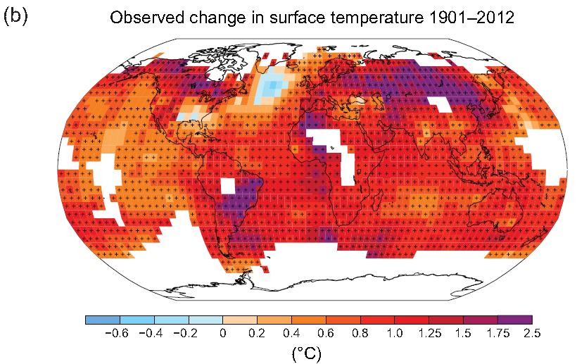 CONTEXTO: detección Evidencias Aumento de temperatura global de 0,85ºC (1880-2012) Aumento de nivel del mar (y aumento de la velocidad de