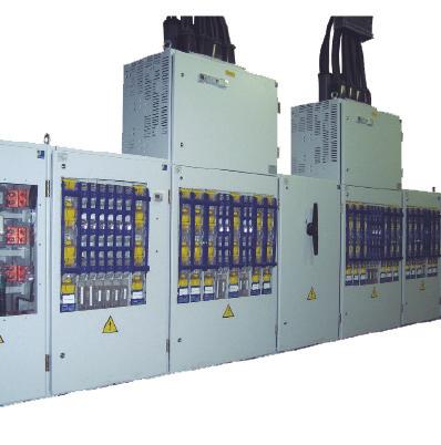 with feeders BTVC and 2 LV panels with one pole NH fuse bases for 1 outgoing up to 1600 A.