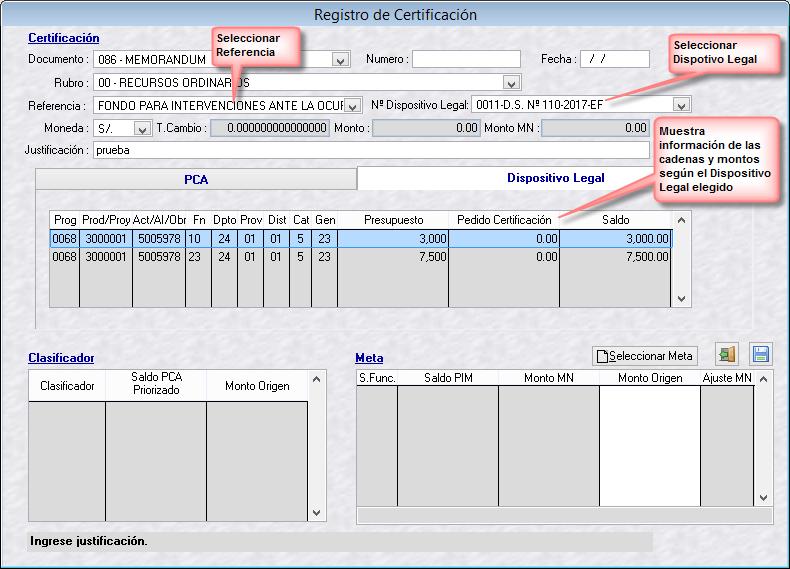 realizar el Registro del Certificado, con lo cual se muestra la siguiente pantalla [Figura N 06]: