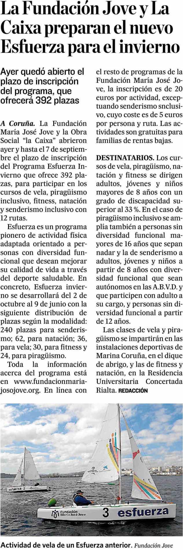 El Correo Gallego Galicia Prensa: Tirada: Difusión: 28/08/18 Diaria 27.472 Ejemplares 22.