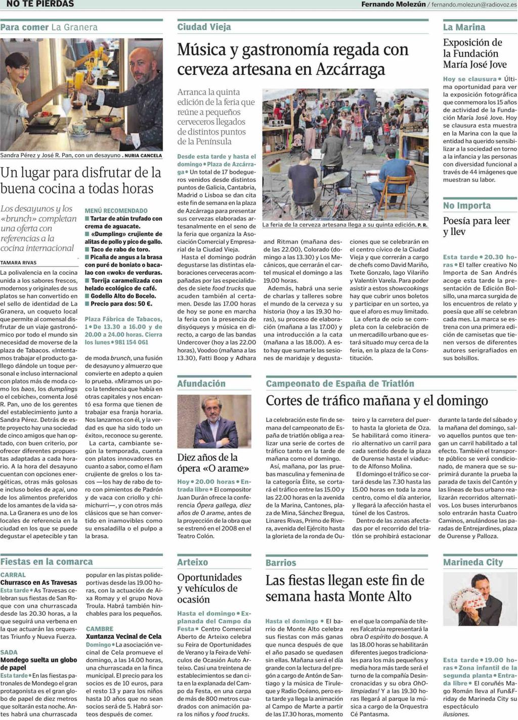 La Voz de Galicia (A Coruña) La Coruña Prensa: Tirada: Difusión: