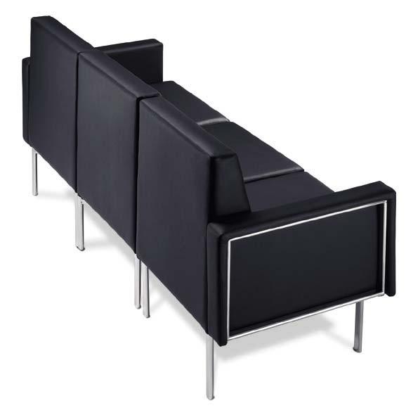 Asiento y respaldo Este sillón está compuesto por un bloque único que abarca respaldo y asiento.