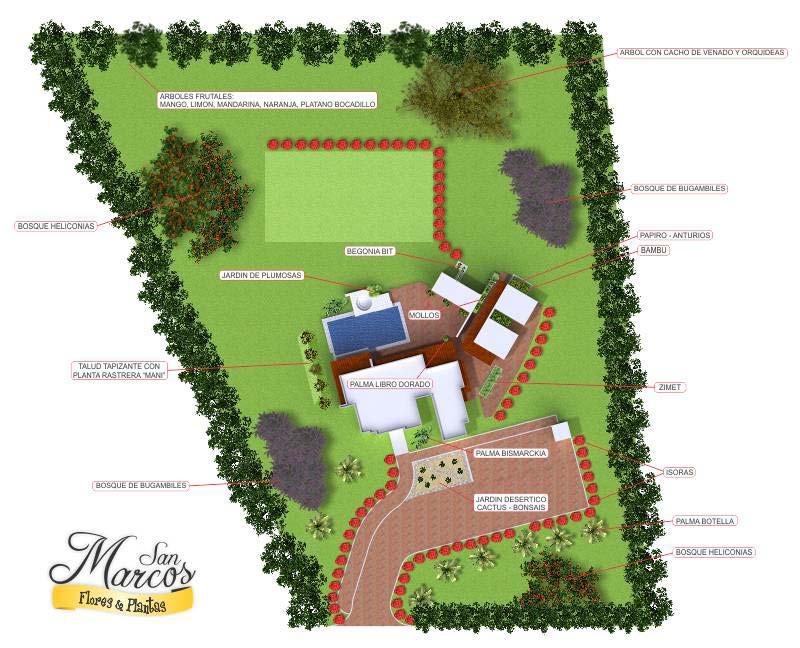 Si cuenta con espacios abiertos y naturales, Vivero San Marcos posee asesores altamente capacitados, quienes diseñarán sus jardines y valiéndose de la tecnología 3D, presentarán propuestas que le