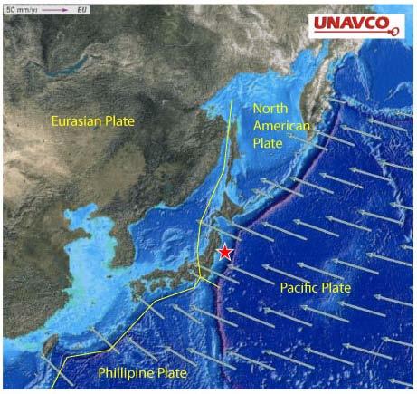 Este terremoto fue el resultado del fallamiento inverso a lo largo o cercano al límite de placa convergente donde la Placa del Pacífico se subduce debajo de Japón.