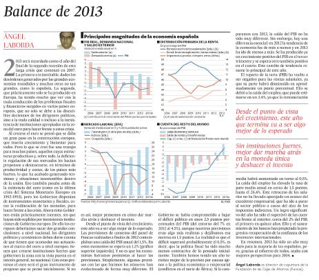 Balance de 2013 Ángel Laborda El País, 12