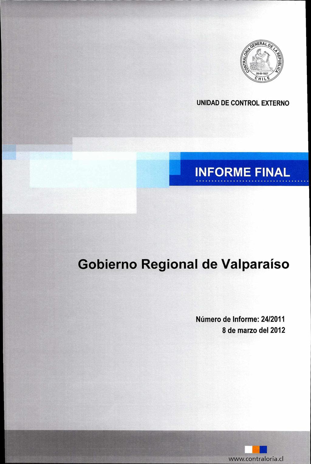 INFORME FINAL Gobierno Regional de Valparaíso Número de