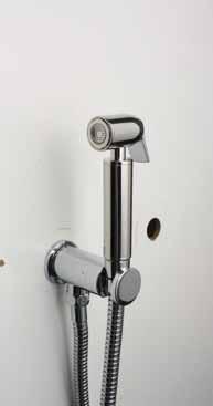 DUPLEX CHALLENGE KIT Chrome brass, with built-in elbow/ shower holder, Challenge rain jet hand shower, D. S.