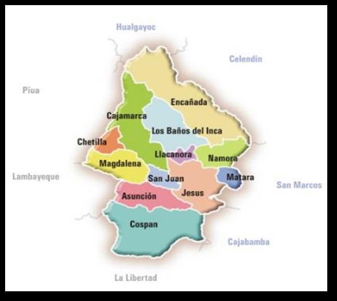 La provincia de Cajamarca se encuentra en el departamento del mismo nombre. IMAGEN N 4.