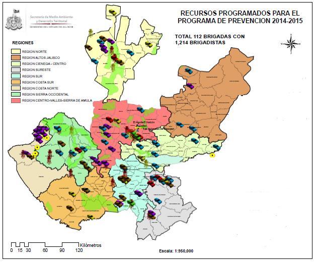 RECURSOS PROGRAMADOS PARA EL PROGRAMA ESTATAL DE PREVENCIÓN DE INCENDIOS FORESTALES 2014-2015 EQUIPO AEREO COLIBRI (SEMADET) HALCÓN (FISCALIA) ÁGUILA (CONAFOR) TORRES DE DETECCIÓN AVIONETAS (ZAPOPAN)